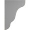 Ekena Millwork 1 3/4"W x 5 1/4"D x 7 1/2"H Plymouth Wood Vintage Decor Bracket, Pebble Grey BKTWD02X05X08PLPG - alternate 3